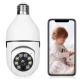 Camera de supraveghere tip Bec cu soclu E27 vedere pe noapte senzori de miscare alarma 1080P