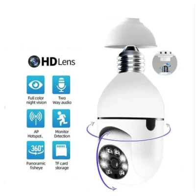 Camera de supraveghere tip Bec cu soclu E27 vedere pe noapte senzori de miscare alarma 1080P