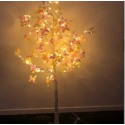 Pom Artificial iluminat cu LED Fluturi Colorati decorativ 150cm