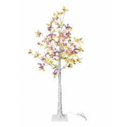 Pom Artificial iluminat cu LED Fluturi Colorati decorativ 150cm