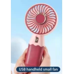 Mini ventilator portabil de mana USB reincarcabil 3 viteze suport telefon colorat