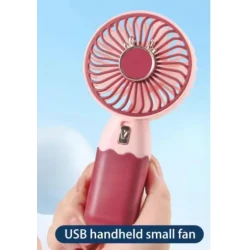 Mini ventilator portabil de mana USB reincarcabil 3 viteze suport telefon colorat
