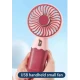 Mini ventilator portabil de mana USB reincarcabil 3 viteze suport telefon colorat