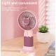 Mini ventilator portabil de mana USB reincarcabil 3 viteze suport telefon colorat