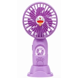 Mini ventilator de mana portabil pentru copii USB reincarcabil cu suport telefon FETITE