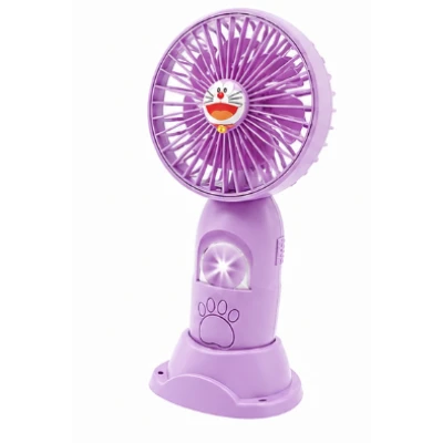 Mini ventilator de mana portabil pentru copii USB reincarcabil cu suport telefon FETITE