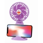 Mini ventilator de mana portabil pentru copii USB reincarcabil cu suport telefon FETITE