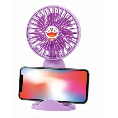 Mini ventilator de mana portabil pentru copii USB reincarcabil cu suport telefon FETITE