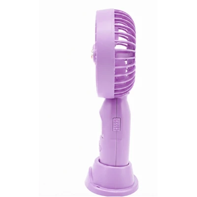 Mini ventilator de mana portabil pentru copii USB reincarcabil cu suport telefon FETITE