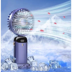 UB Mini Ventilator portabil pliabil USB rotire 90 grade afișaj LCD ventilator de mana si birou