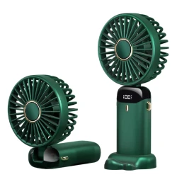 UB Mini Ventilator portabil pliabil USB rotire 90 grade afișaj LCD ventilator de mana si birou