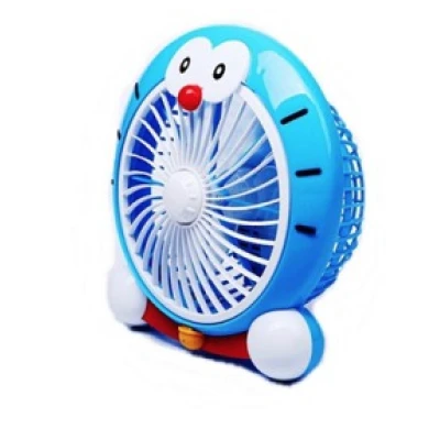 Mini ventilator cu fir model Doraemon pentru birou portabil colorat ALBASTRU