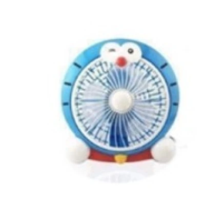 Mini ventilator cu fir model Doraemon pentru birou portabil colorat ALBASTRU