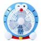 Mini ventilator cu fir model Doraemon pentru birou portabil colorat ALBASTRU