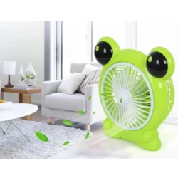 Mini ventilator cu fir model BROSCUTA pentru birou portabil VERDE