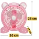 UB Ventilator cu fir model PORCUSOR pentru birou portabil ROZ