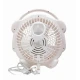 Mini ventilator cu fir model URSULET pentru birou portabil ALB ROZ