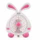 Mini ventilator cu fir model IEPURAS pentru birou portabil ROZ