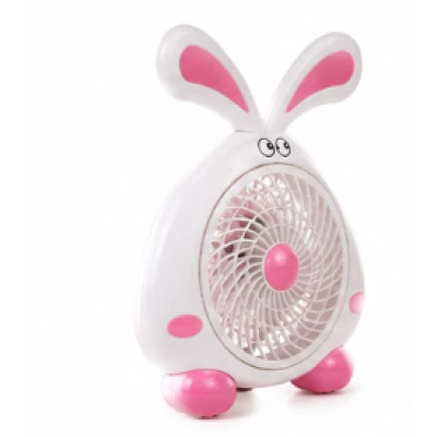 Mini ventilator cu fir model IEPURAS pentru birou portabil ROZ