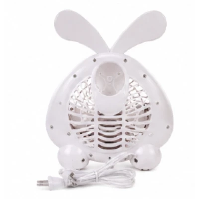 Mini ventilator cu fir model IEPURAS pentru birou portabil ROZ