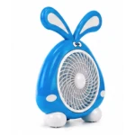 Mini ventilator cu fir model IEPURAS pentru birou portabil ALBASTRU