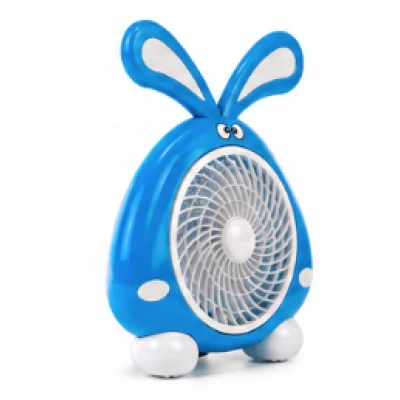 Mini ventilator cu fir model IEPURAS pentru birou portabil ALBASTRU