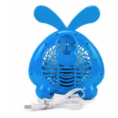 Mini ventilator cu fir model IEPURAS pentru birou portabil ALBASTRU