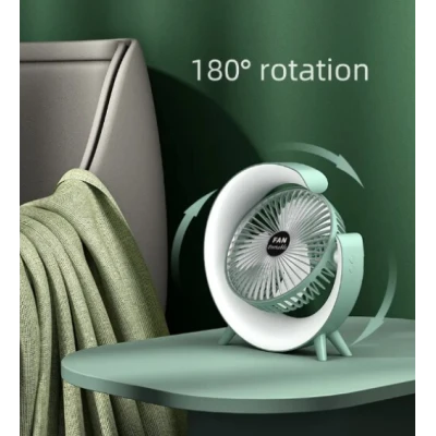 Mini ventilator de birou rotund cu LED RGB