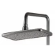 Sistem de dus Premium cu Afișaj Digital si LED cap ploaie dus de mana si pistol de clatire Gri Grafit