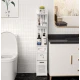 Dulap vertical pentru baie 3 polite 2 sertare 120 x 20 x 20 cm ALB