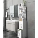 Dulap vertical pentru baie 3 polite 2 sertare 120 x 20 x 20 cm ALB