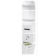 Dulap vertical pentru baie 3 polite 2 sertare 120 x 20 x 20 cm ALB