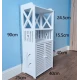 Dulap pentru baie modern raft depozitare PVC 4 sertare si 2 usi Alb 90x40x25 cm