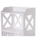 Dulap pentru baie modern raft depozitare PVC 4 sertare si 2 usi Alb 90x40x25 cm