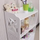 Dulap pentru baie modern raft depozitare PVC 4 sertare si 2 usi Alb 90x40x25 cm