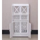 Dulap pentru baie modern raft depozitare PVC 4 sertare si 2 usi Alb 90x40x25 cm