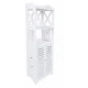Dulap pentru baie modern raft depozitare PVC 4 sertare si 2 usi Alb 90x40x25 cm