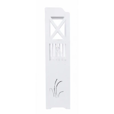 Dulap pentru baie modern raft depozitare PVC 4 sertare si 2 usi Alb 90x40x25 cm
