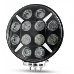 Proiector LED 9 inch Rotund 120W de 24000LM Alba + Galbena Pozitie si Stroboscop 12 24V