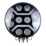 Proiector LED 9 inch Rotund 120W de 24000LM Alba + Galbena Pozitie si Stroboscop 12 24V