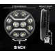 Proiector LED 9 inch Rotund 120W de 24000LM Alba + Galbena Pozitie si Stroboscop 12 24V