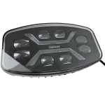 Proiector LED 9 inch dreptunghiular de 180W cu 25000LM cu lupa pozitie alba si galbena dinamica 12 24V