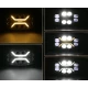 Proiector LED 9 inch dreptunghiular de 180W cu 25000LM cu lupa pozitie alba si galbena dinamica 12 24V