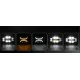 Proiector LED 9 inch dreptunghiular de 180W cu 25000LM cu lupa pozitie alba si galbena dinamica 12 24V