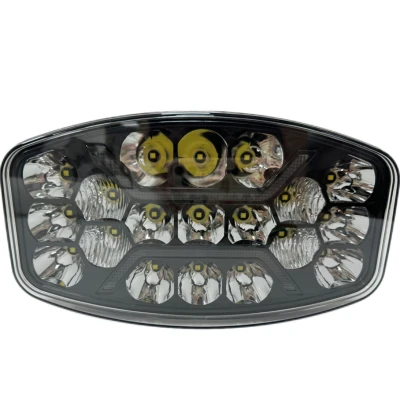 Proiector led auto dreptunghiular de 9 inch Off Road camion alb galben 12V 24V 19 LED