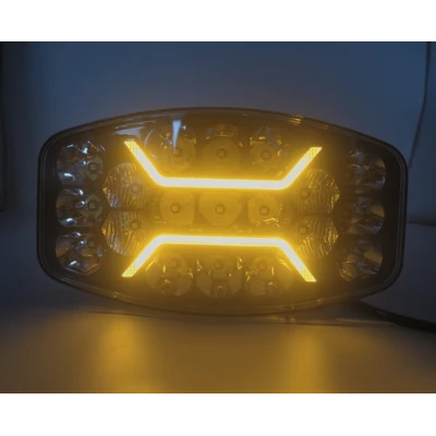 Proiector led auto dreptunghiular de 9 inch Off Road camion alb galben 12V 24V 19 LED