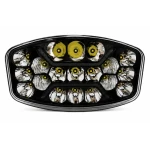 Proiector led auto dreptunghiular de 9 inch Off Road camion alb galben 12V 24V 19 LED