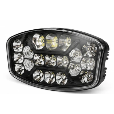 Proiector led auto dreptunghiular de 9 inch Off Road camion alb galben 12V 24V 19 LED