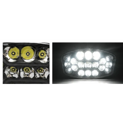 Proiector led auto dreptunghiular de 9 inch Off Road camion alb galben 12V 24V 19 LED