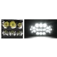 Proiector led auto dreptunghiular de 9 inch Off Road camion alb galben 12V 24V 19 LED
